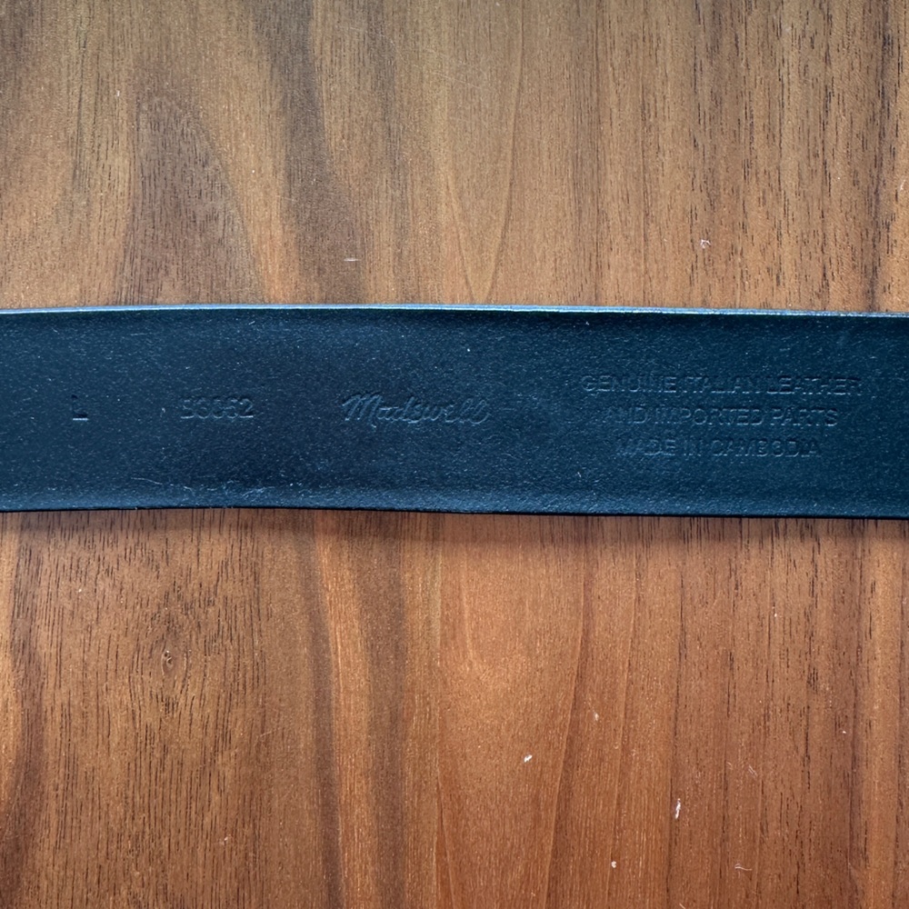 EUC Women’s Black Leather Belt from Madewell - size large - Picture 3 of 3